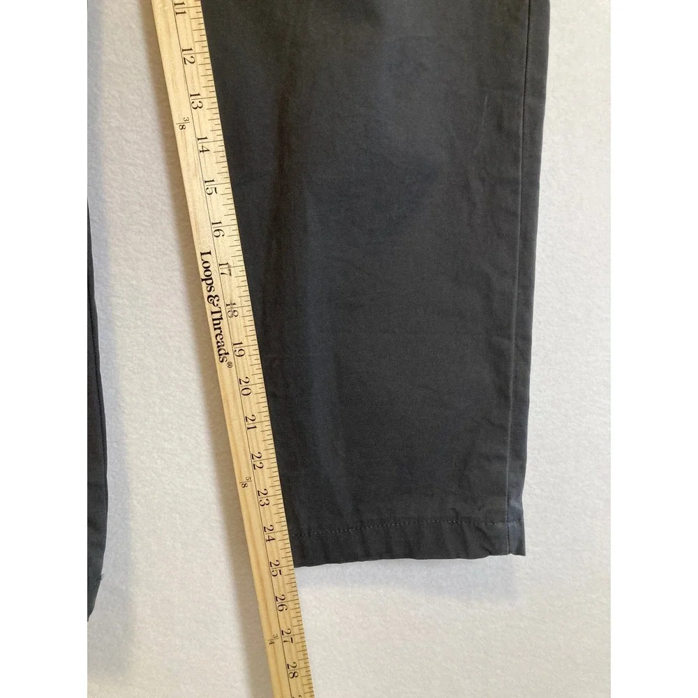 Classic Banana Republic Men 36x30 Charcoal Grey Athletic Fit Stretch Chino Pants